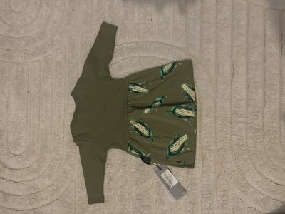 Khaki Pullover Kleid Baby & Kleinkind 6-9 Monate Langarm Rundhals