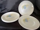Set of 5 Vintage FORGET ME NOT 10” Blue Floral Dinner Plates 1960’S FIRE KING