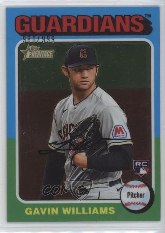 2024 Topps Heritage Chrome 988/999 Gavin Williams #489 kk4
