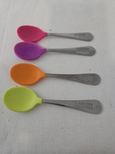 Four 4 NUK Munchkin Rubberized Tip Infant Baby Spoons N 