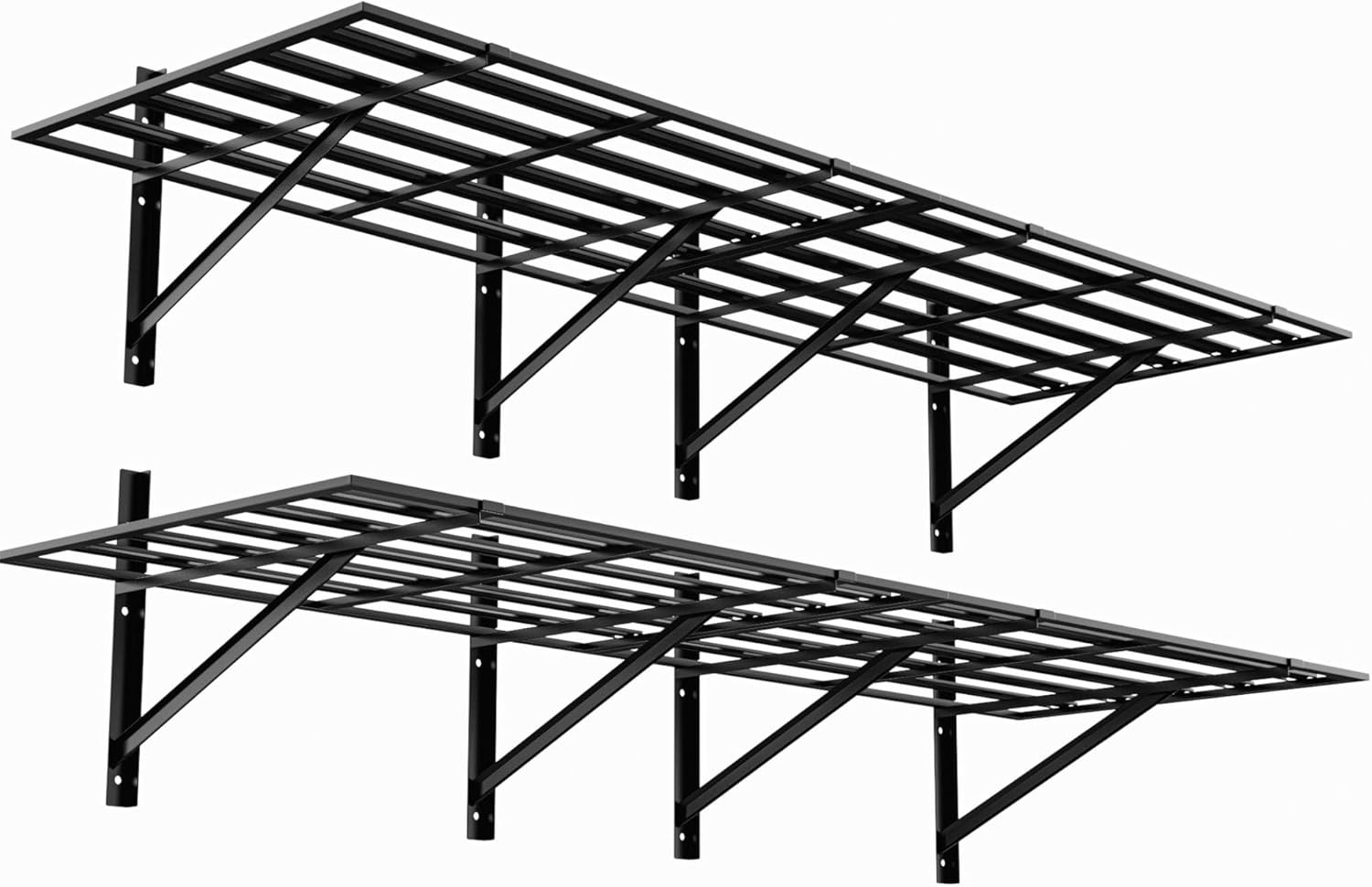 4-Pack Heavy Duty Garage Shelves 2x3ft Adjustable 1600LB Capacity