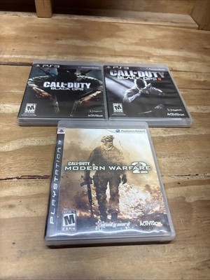 Call of Duty Black Ops 1,  2, & Modern Warfare 2 BUNDLE LOT PS3 - Complete CIB,