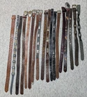LOT OF 18 vintage WESTERN buckle belts COWHIDE leather XXS/XS kids TEENS cowboy