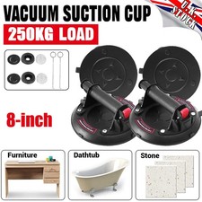 2Pack Glass Suction Cup 8" Vacuum Suction Cup Glass Lifter Granite Sucker Pump