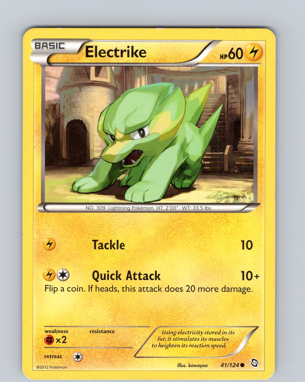 Pokemon TCG Electrike B&W Dragons Exalted 41/124 Regular Common Card Played LP