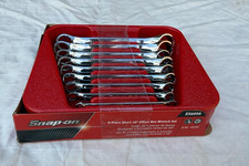 Snap-on Tools 9pc Sae 10 Offset 12pt Short Chrome Wrench Set Xs609a Brand New