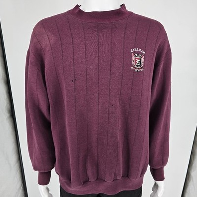 Vintage 1990s JanSport Made in USA ''Earlham Classics'' Burgundy Sweatshirt (XL)