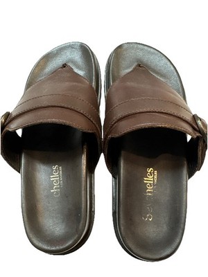 Chocolate Brown Leather Thong Sandals Size 7. Seychelles By Los Angeles