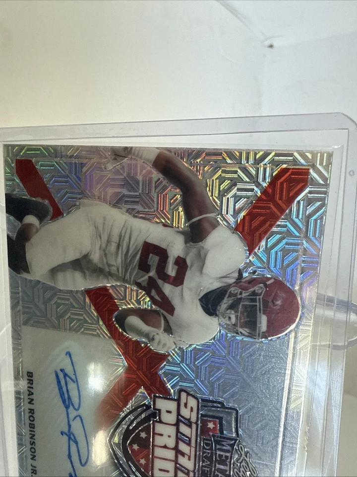 2022 Leaf Metal Draft State Pride Blue Brian Robinson Jr. Auto /20 Alabama - Image 4 of 4