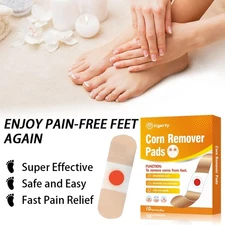 10Pc Plantar Wart & Corn Remover Treatment for Feet Toes & Finger Callus Plaster