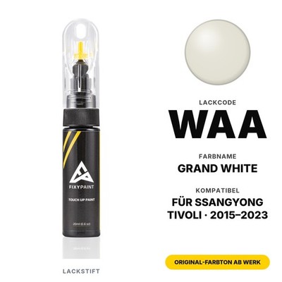 Lackstift Für SsangYong Tivoli WAA Grand White Set Auto Kratzer Reparatur