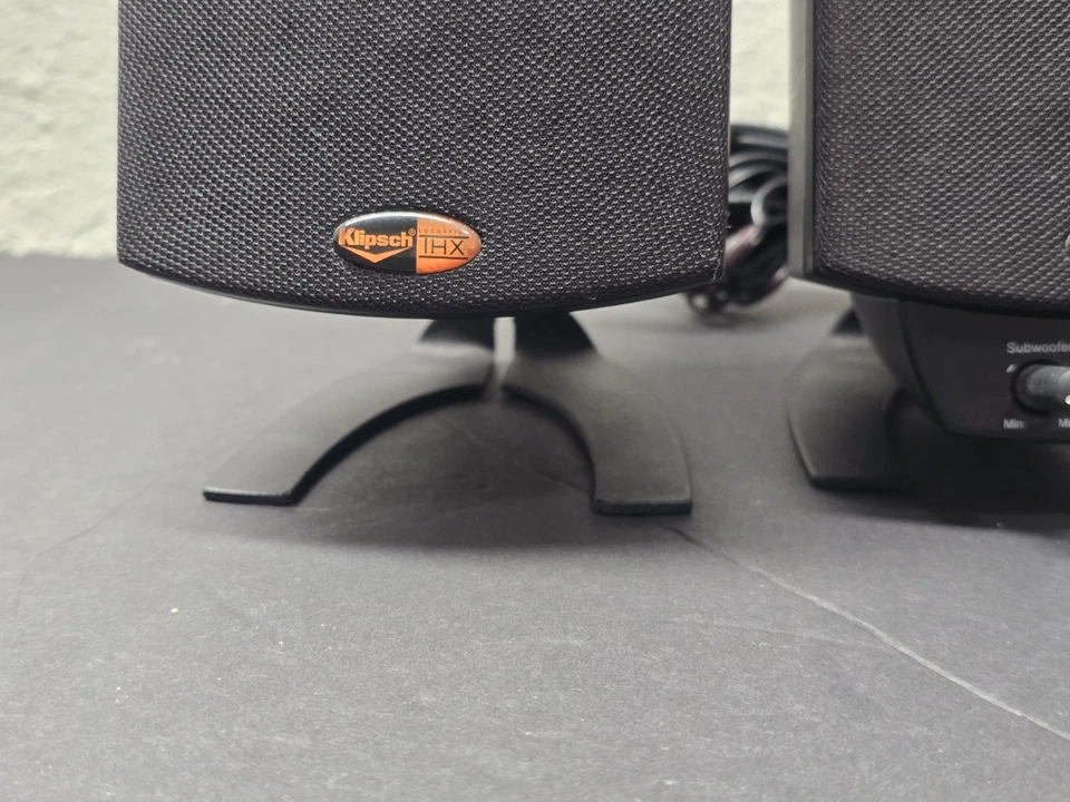 Klipsch ProMedia 2.1 THX Certified Speakers & Volume Control Pod. Tested, Works. - Image 4 of 4