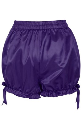 Purple Satin Bloomers Pantaloons Shorts Cosplay Pirate Gothic Victorian Vampire