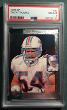 1996 SP #91 Zach Thomas RC PSA 8 - Popular PSA Registry Card - HOF Rookie Card!