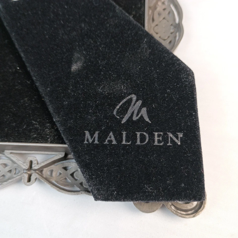 Malden Jeweled Picture Frame 3.5X5 Pewter colored decorated frame with glass jwl - Image 3 of 4