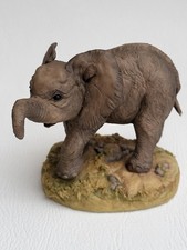 Teviotdale Resin Beautiful Baby Elephant Signed By Debbie Edlmann
