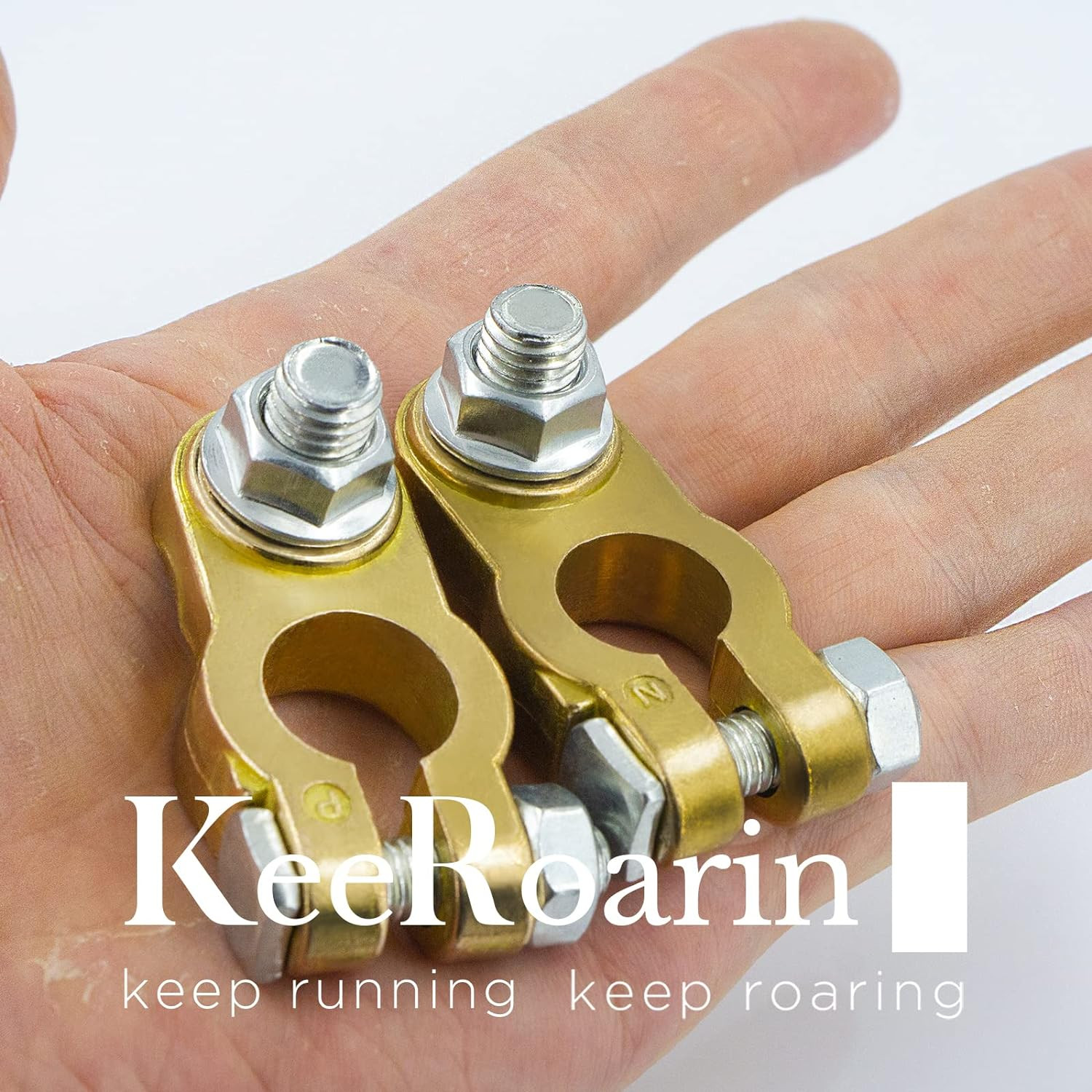 Battery Terminal Connectors Heavy Duty Top Post Clamp Set 1 Pair
