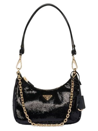 Prada Re-Edition Nylon Sequined Mini Bag 151072178 [P]