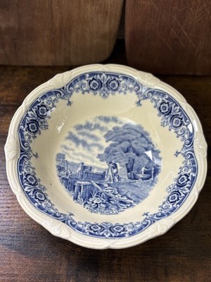 GRINDLEY Scenes After Constable Müslischale mit blauem Rand England ein Boot vorbei 
