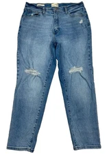 Universal Thread Size 12 Women's High Rise 90's Slim Distressed Mom Jeans