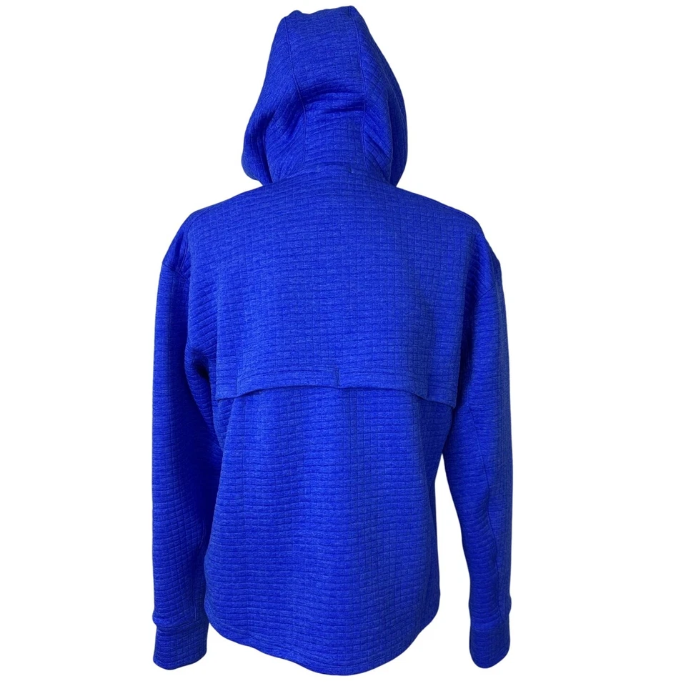 Chaqueta deportiva Brooks Sports Netherlands para mujer azul con capucha para correr Run Happy Foto 2 de 4