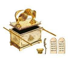 Holy Land Gifts Ark of the Covenant with Sacred Elements| 5.5"| Biblical replica