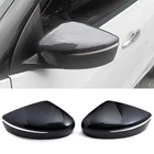 Carbon Fiber Look Side View Mirror Cover Caps Overlay For Nissan Kicks 2017-2024