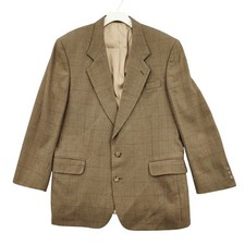Oscar de la Renta Mens Academic Heritage Wool Sport Coat 42R Houndstooth Blazer