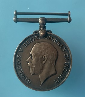 World War 1 British War Medal to 10791 Sjt. J.A.A. Dobing Durh. L. I.