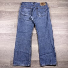 Vintage 2000s Y2K Levi s 501 Denim Faded Straight Leg Button Fly Jeans 34x29
