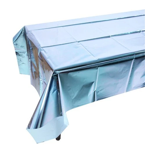 Mantel Desechable Fiesta Brillo Mantel Rectangular Paño Boda PVC Foto 2 de 4