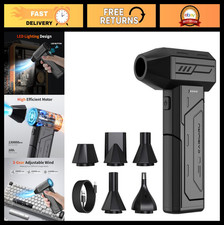 Cordless Compressed Air Duster 130,000 RPM - Rechargeable Mini Blower with LED L