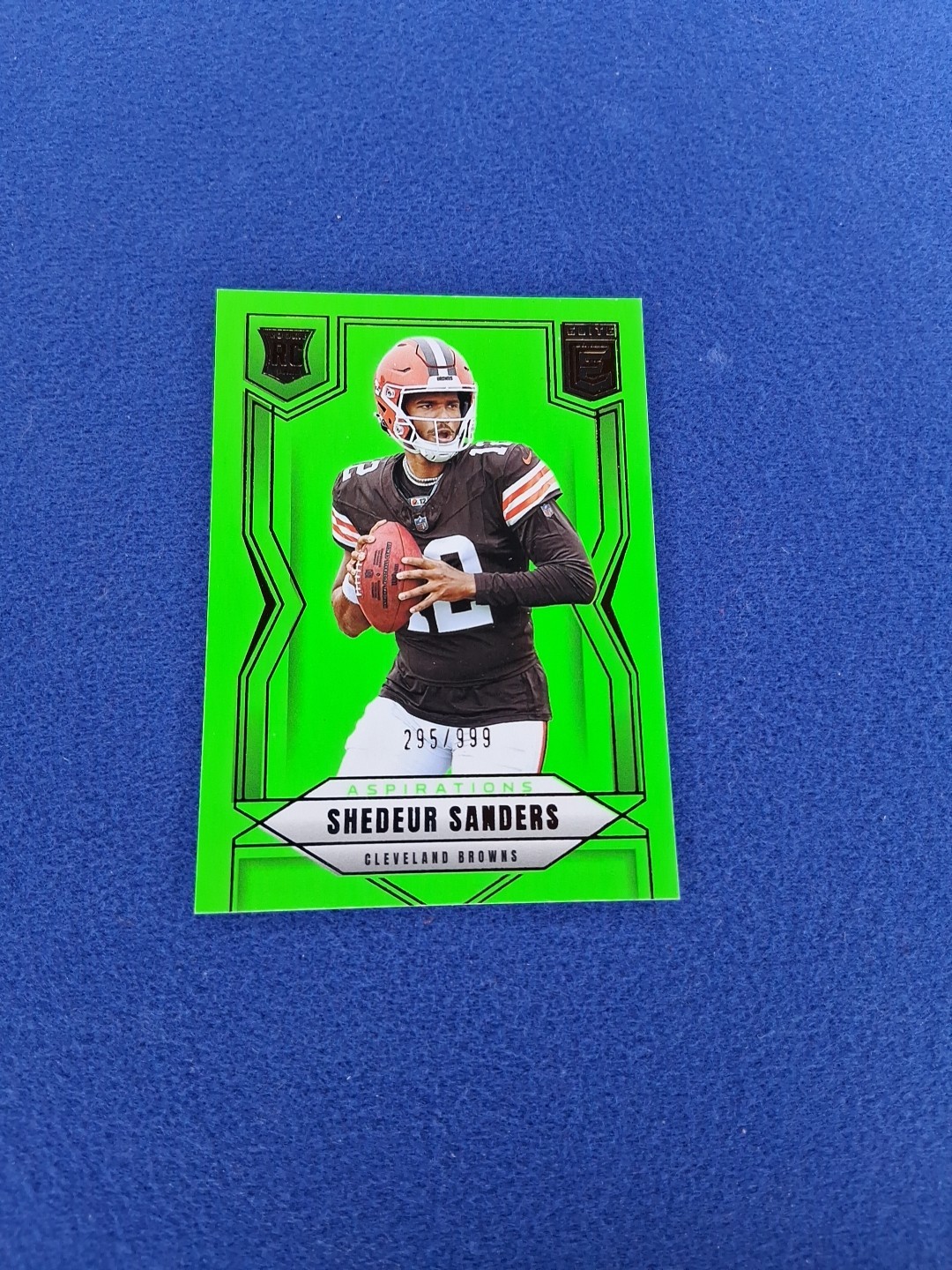 2025 Panini Donruss Elite Shedeur Sanders #112 Aspirations Lime Green /999 (RC)