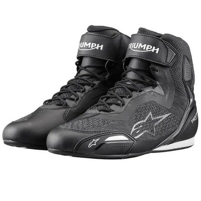 Triumph by Alpinestars Faster-3 Rideknit  Herren Motorradschuhe Schwarz