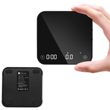 Mini Coffee Scale with Timer Automatic, 0.1g/2000g Rechargeable Precision Espres