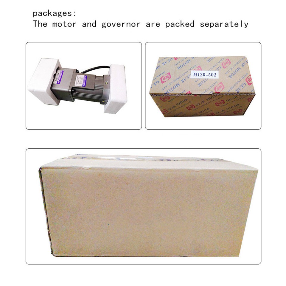 90W AC Gear Motor Electric Variable+Speed Controller Singlephase 1100