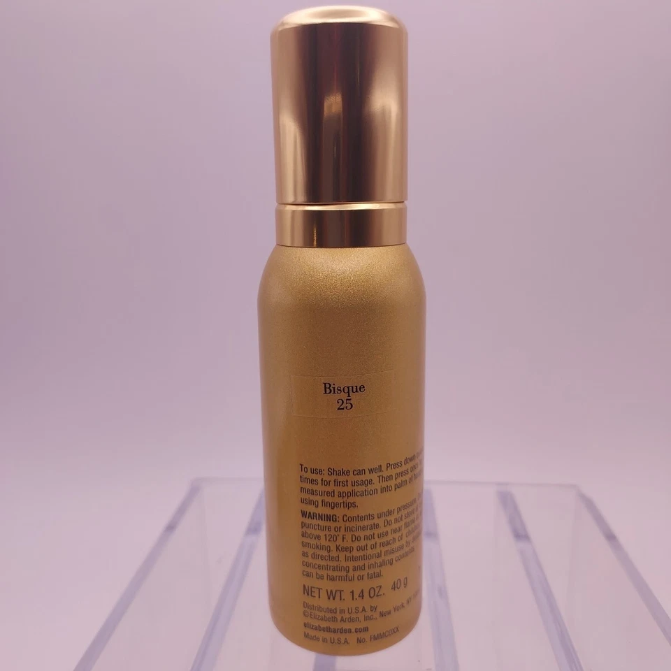 Elizabeth Arden Flawless Finish Mousse Makeup 1.4oz BISQUE 25 GOLD BOTTLE - Image 2 of 4