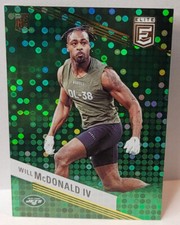 Will McDonald IV ROOKIE 2023 Panini Donruss Elite Green Disco Jets NFL RC i6c