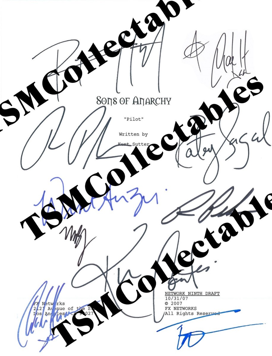 SONS OF ANARCHY autographed signed FULL CAST PILOT SCRIPT! MUST