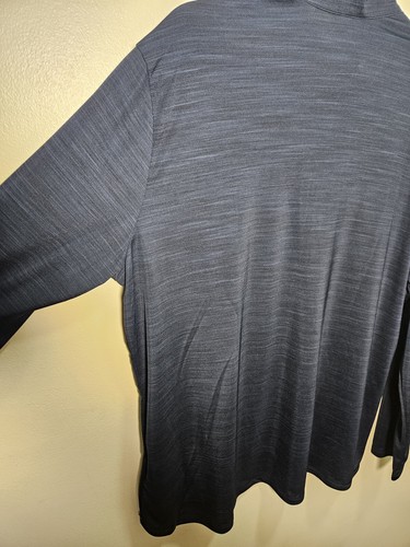Adidas Women's Lightweight Mélange Quarter-Zip Pullover - A476 Navy Blue 3XL NWT - Picture 12 of 12