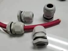 4 Gray cord grip 1/0 Grommet Firewall Bushing Car Audio Power Wire 1" Hole