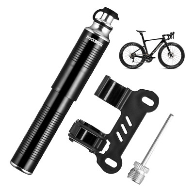 ROCKBROS Fahrrad Luftpumpe 110PSI Mini Pumpe Handpumpe Schrader/Presta Alu MTB