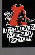 2006/07 LOWELL DEVILS AHL HOCKEY POCKET SCHEDULE