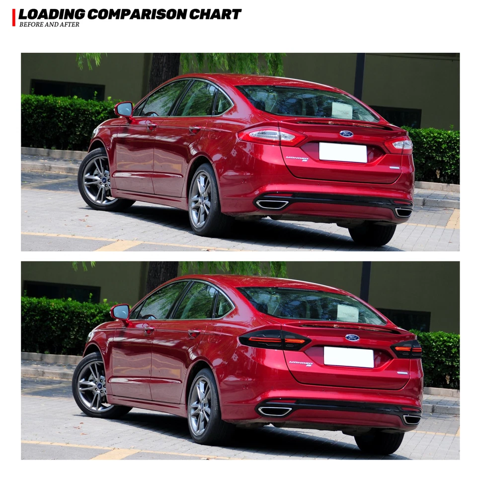 Conjunto de luces traseras LED para Ford Fusion 2013-2016 2019 2020 Mondeo Foto 4 de 4