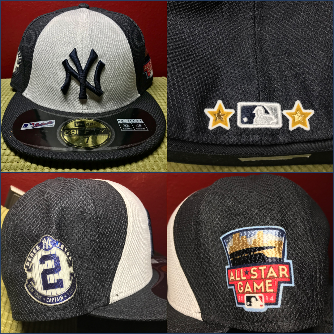 Derek Jeter HAT New York Yankees Retirement #2 PATCH 2014 ASG New