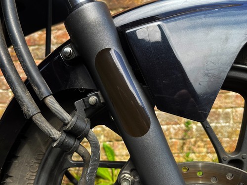 Veloviz Black STEALTH Reflective Amber Orange Motorcycle Fork Reflector Stickers - Picture 7 of 9
