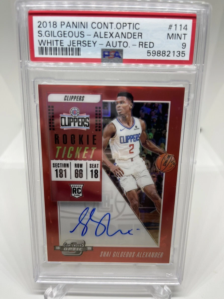 2018 Panini Contenders Optic Red Shai Gilgeous-Alexander ROOKIE AUTO /99 PSA 9