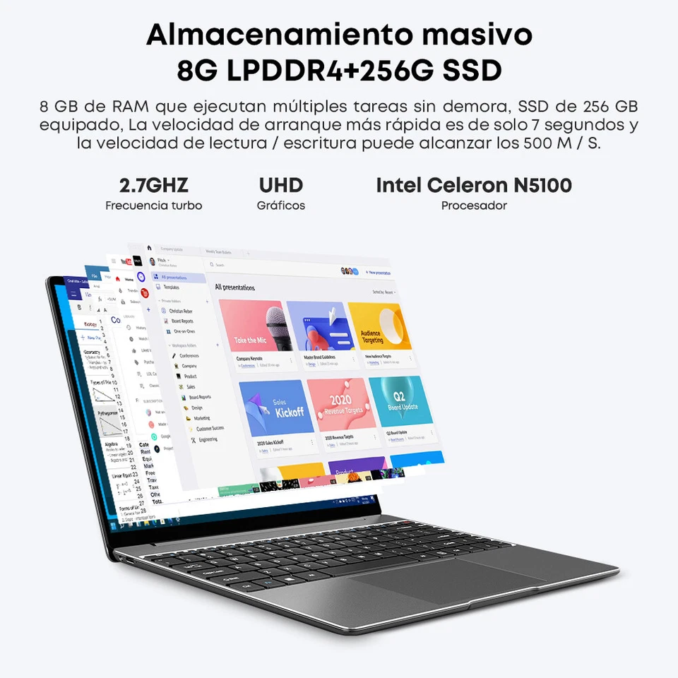 CHUWI GemiBook Pro 13.3" Laptop Windows 11 Intel J4125 8+256GB Backlit Keyboard - Image 3 of 4