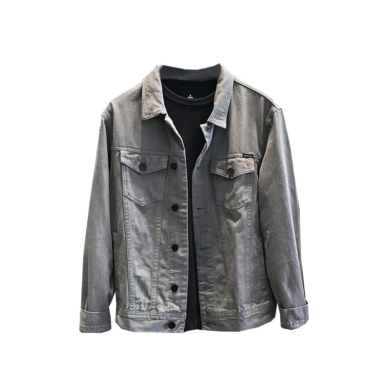 Grey colour denim best sale jacket