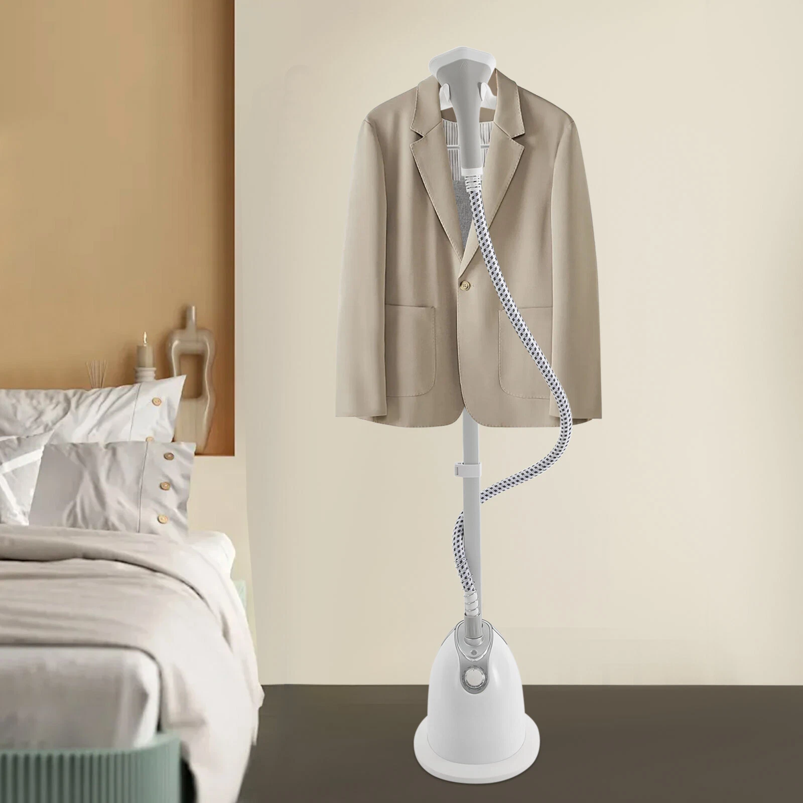 White Professional Steaming Wrinkle Remover Garment Steamer With Ironing Board